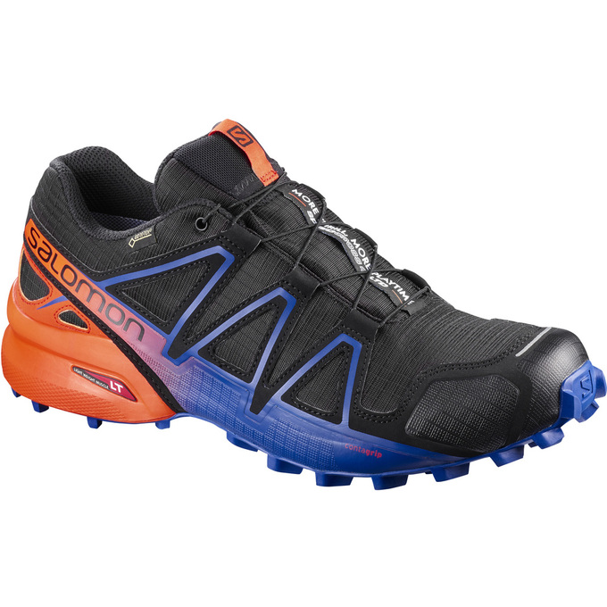 SALOMON SPEEDCROSS 4 GTX® LTD Philippines - Men's Trail Running Shoes - Black/Navy/Orange | 816754-G